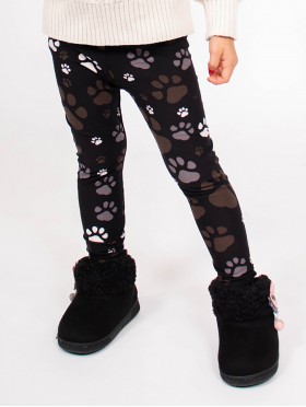 Kids  Paw Print Stretchy Legging 